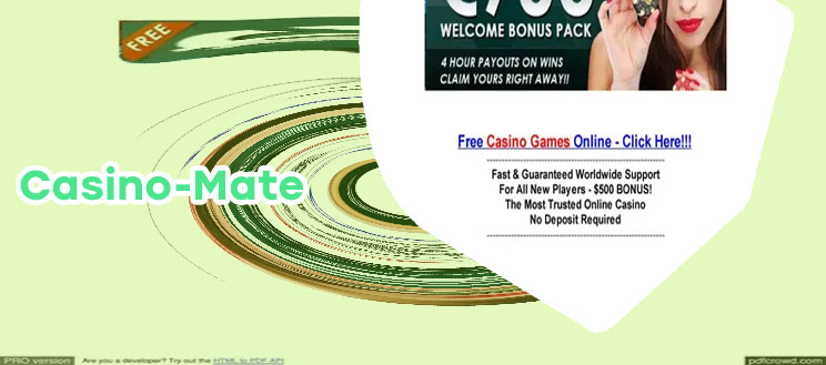 Casino mate no deposit bonus